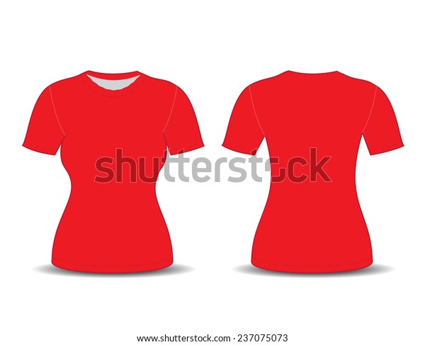 Download Blank Tshirt Template Front Back Views Stock Vector Royalty Free 237075073