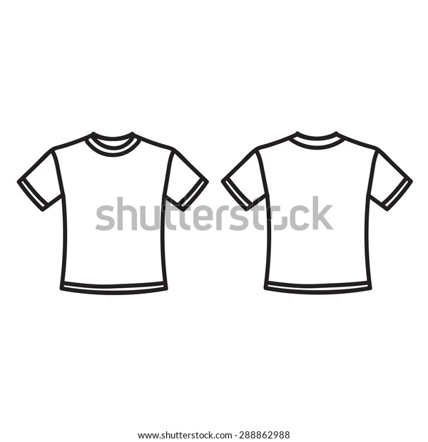 Blank Tshirt Template Front Back Stock Vector (Royalty ...