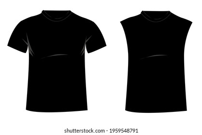Blank t-shirt template. Front design