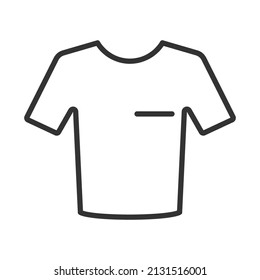 Blank t-shirt template. Front design. Flat vector illustration.