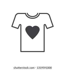 Blank t-shirt template icon vector