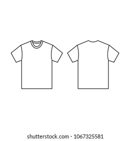 Blank t-shirt template vector