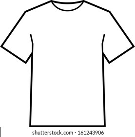 plain white t shirt outline