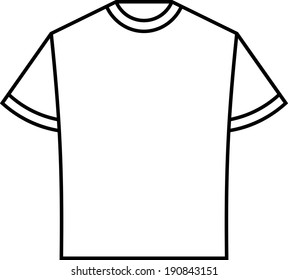 Blank Tshirt Template Vector Stock 