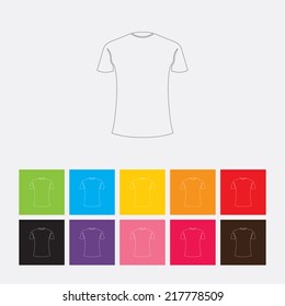 Blank t-shirt template - Vector