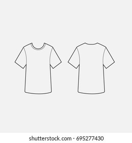 Blank t-shirt template vector