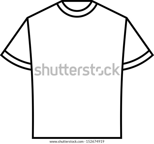 Blank Tshirt Template Vector Stock Vector Royalty Free 152674919