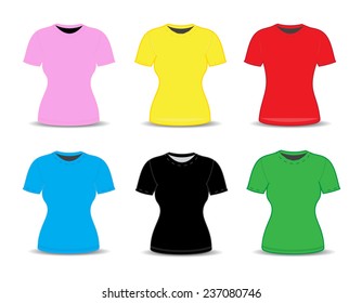 Blank t-shirt template. vector illustration