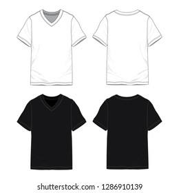 Blank-T-Shirt-V-Hals