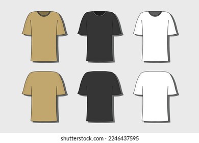 Blank T-Shirt vector design flat modern isolated illustration