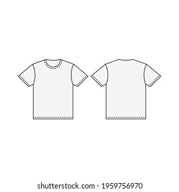 Blank t-shirt vector template design