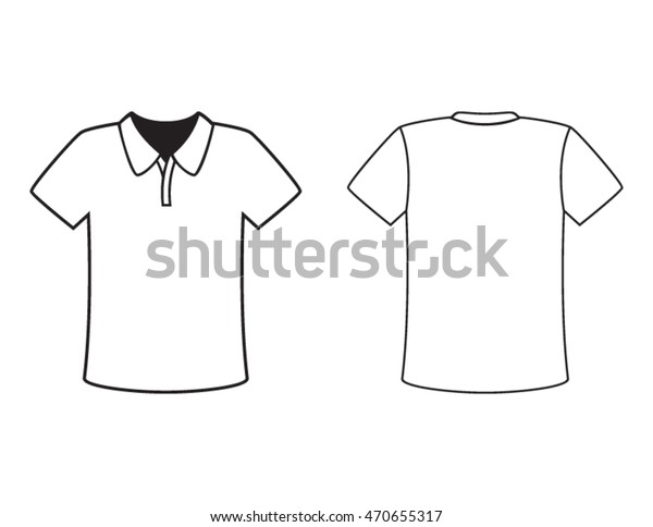 Blank Tshirt Vector Template Simple White Stock Vector Royalty Free