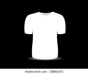 Blank t-shirt white template for men