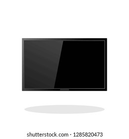 Blank tv screen design. Digital wide television concept.