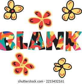 Blank- Patrón de neón tipográfico para creativo audaz y hermoso