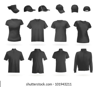 Blank uniform: polo shirts, t-shirts, hoodie and hats.