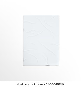 Blank Urban Adhesive Poster On White Wall. EPS10 Vector