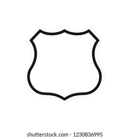 Blank US road sign - vector.