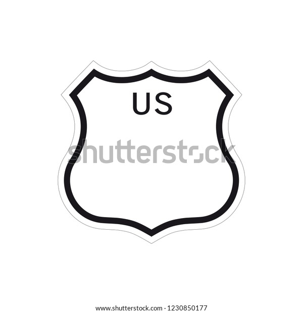 Blank US road sign - VECTOR\
EPS 10
