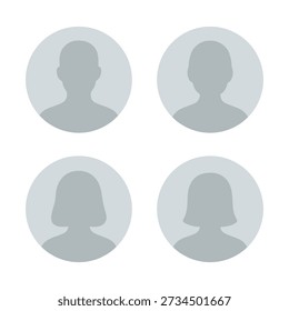 Icono de imagen de perfil de usuario en blanco