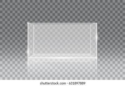 Blank vector aquarium on a checkered background, vector illustration