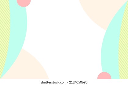 Blank Vector Background Copyspace Curved Shapes Stock Vector (Royalty ...