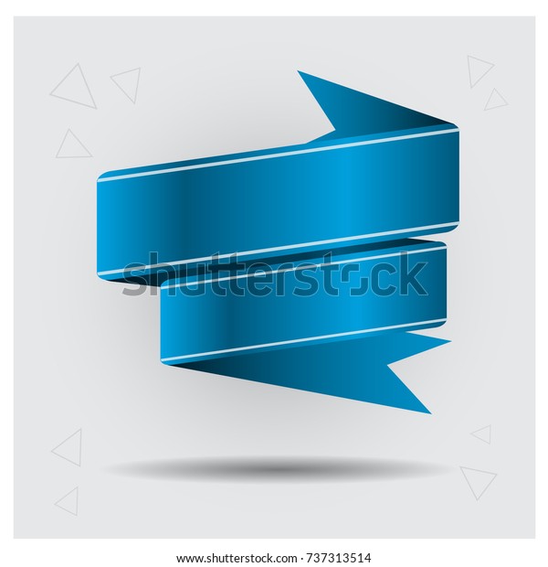 Blank Vector Banner Ribbon Stock Vector (Royalty Free) 737313514 ...