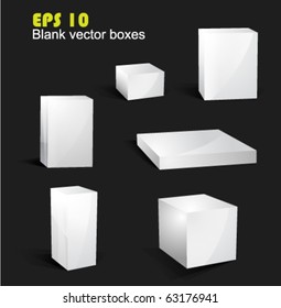 Blank vector boxes EPS 10