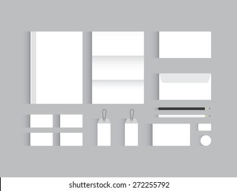  Blank vector corporate identity mock up