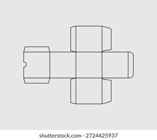 Plantilla en blanco del diel del Vector para el diseño Pequeño de la caja de empaquetado del producto