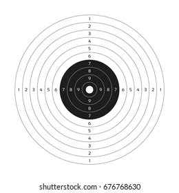 blank vector gun target paper shooting stock vector royalty free 676768630 shutterstock