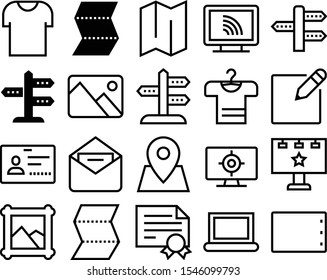 blank vector icon set such as: website, billboard, aiming, center, ui, calligraphic, outdoor, stamp, smart, target, badge, ad, pad, short, width, blue, name, place, game, pencil, phone, advert