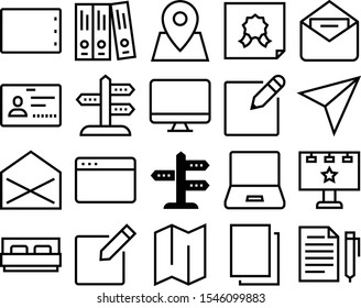 blank vector icon set such as: liquid, leaflet, news, advertisement, location, marketing, navigation, bed, billboard, poster, clip, brochure, lanyard, person, browser, smart, copy, mattress