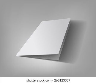 Blank vector Illustration of bifold brochure