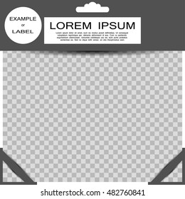 Blank vector layout for the packaging of the goods with the slots in the corners, shadow, pattern and example text.