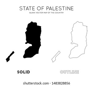 Blank vector map of Palestine. Borders of Palestine for your infographic. Vector illustration.
