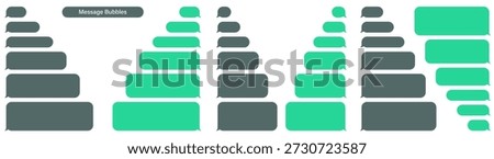 Blank vector message bubbles. Chat or messenger speech bubble. SMS text frame. Short message sending.
