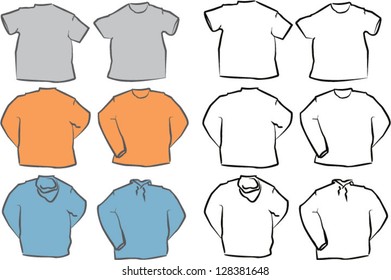 Blank Vector Shirt Templates