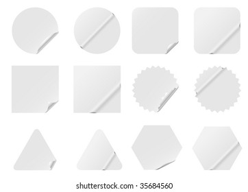 Blank vector stickers