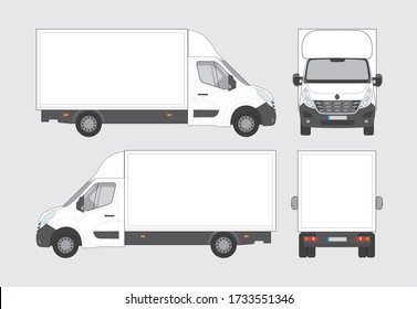 Blank vector template of cargo van