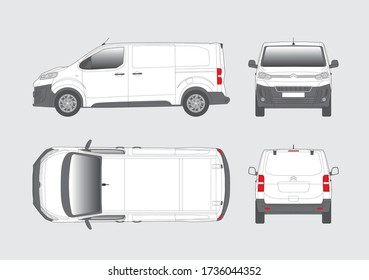 Blank Vector Template Of Cargo Van