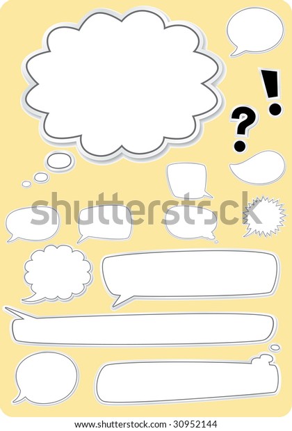 Blank Vector Text Boxes Retro Styled Stock Vector (Royalty Free ...