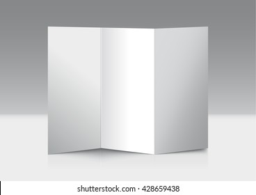 Blank Vector Tri Fold Mockup