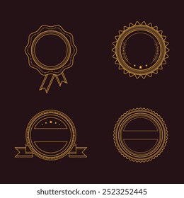 Insignias de estilo clásico vintage de Vector en blanco