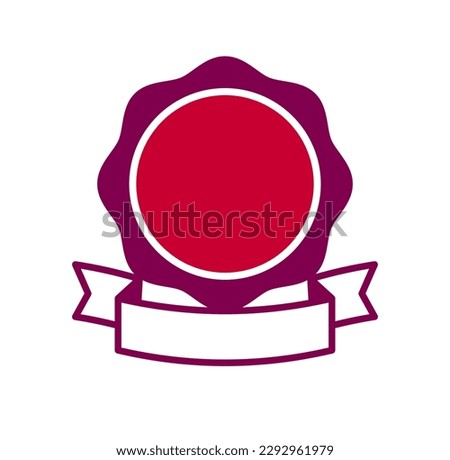Blank vector vintage classic style badge isolated, genuine guarantee sticker, geometric simple emblem or logo, round shaped icon for design project or product label.