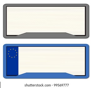 Blank Vehicle License Plate