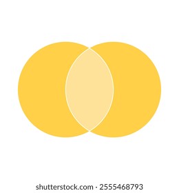 Blank Venn diagram. Intersection of two sets. Vector illustration