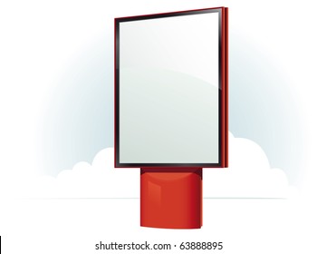 Blank vertical advertising billboard. Insert your own text or image. - vector