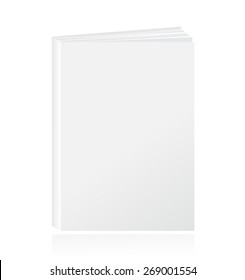 Blank vertical book cover  template. Vector illustration.