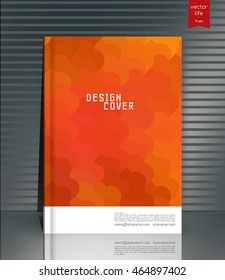 Blank vertical hardcover book template